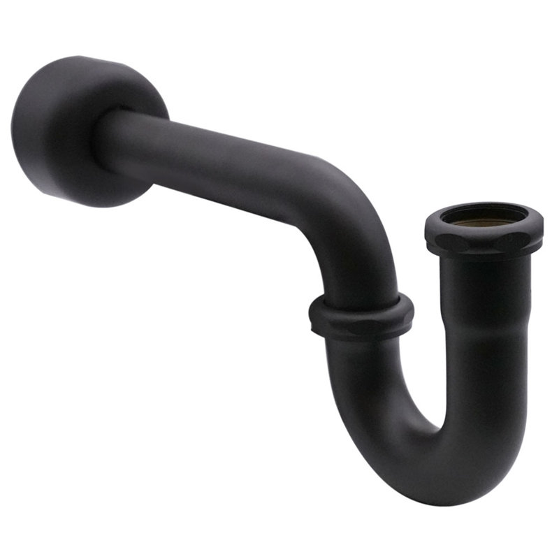 Siphon en P 1-1 / 4 po 17 ga. En laiton avec bride à boîte haute (paquet de 20)