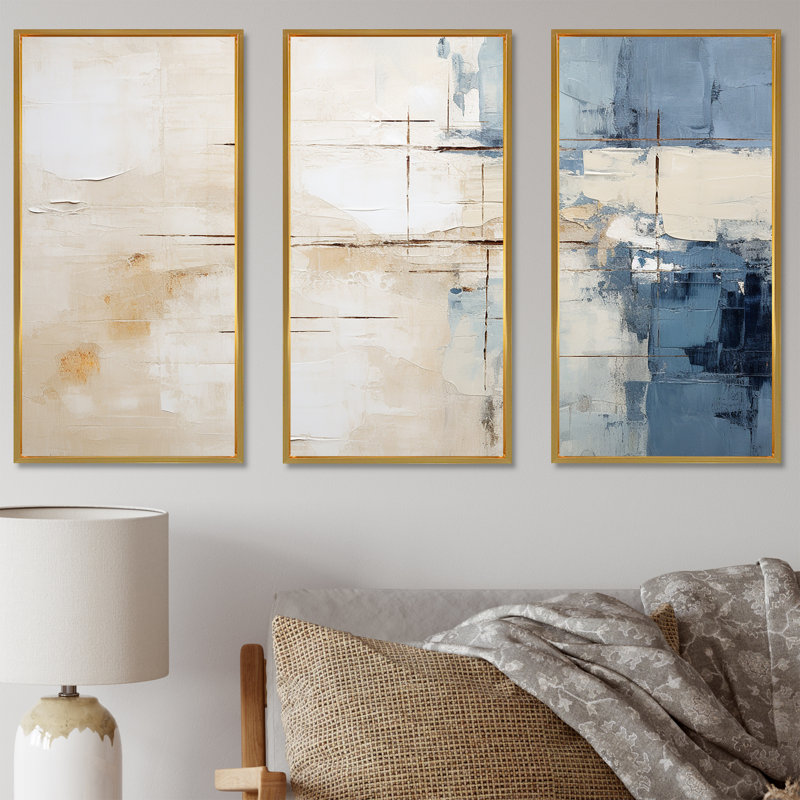«Simplicity Winter Dream - Winter Landscape», ensemble de reproduction d'art mural, Cadre flottant doré