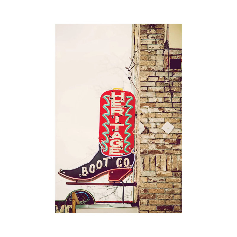 " Austin Neon " by Ann Hudec Painting Print, 40'' H x 26'' W x 1.5'' D