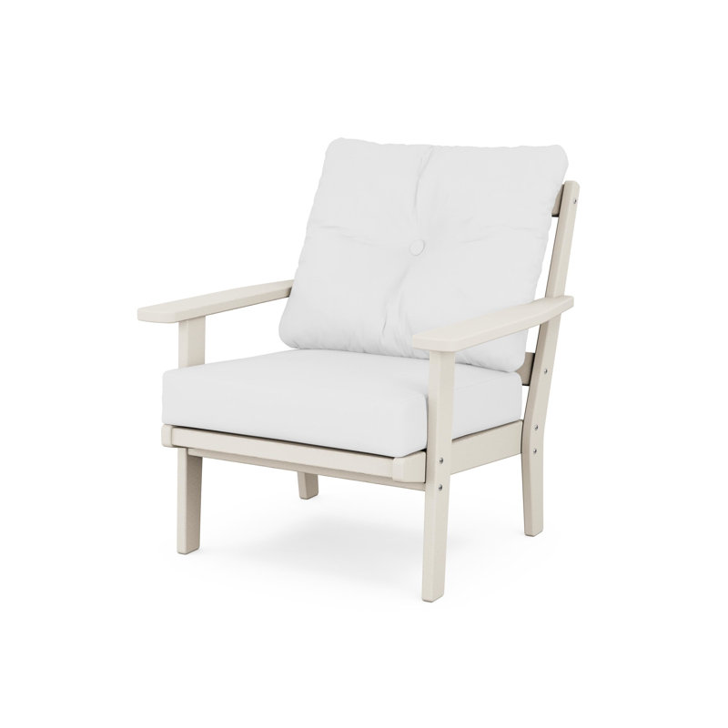 Chaise à assise profonde Lakeside Prairie, Spiced Burlap, Green