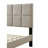 Gray Queen Sized Bed In A Nursery - Charging, Squares Headboard Box With Versatility