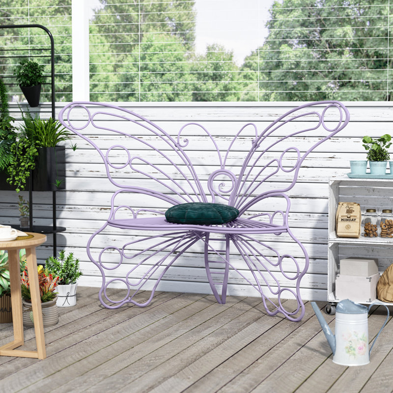 Borgus Metal Outdoor Lounge Chair, Purple