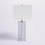 Lampe de table grise / transparente 28,5 po.