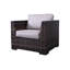 Ensemble de conversation en osier pour 4 personnes avec coussin Kirkby