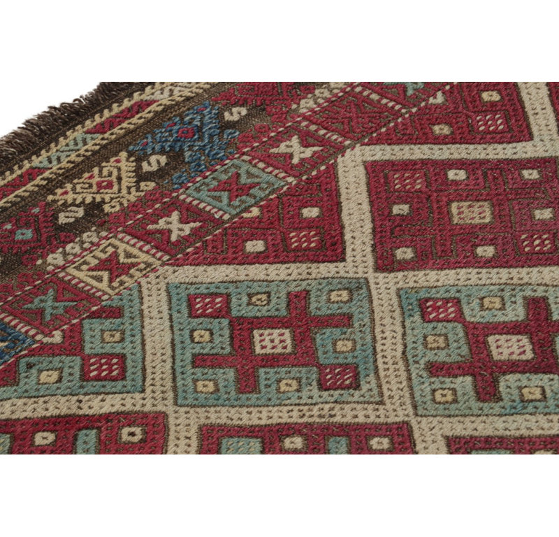 One-of-a-Kind 3'5" X 10'5" Flatweave Area Rug