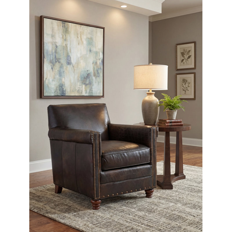 CC Potter Club Chair, Brown, Brown, Foam/Polyester