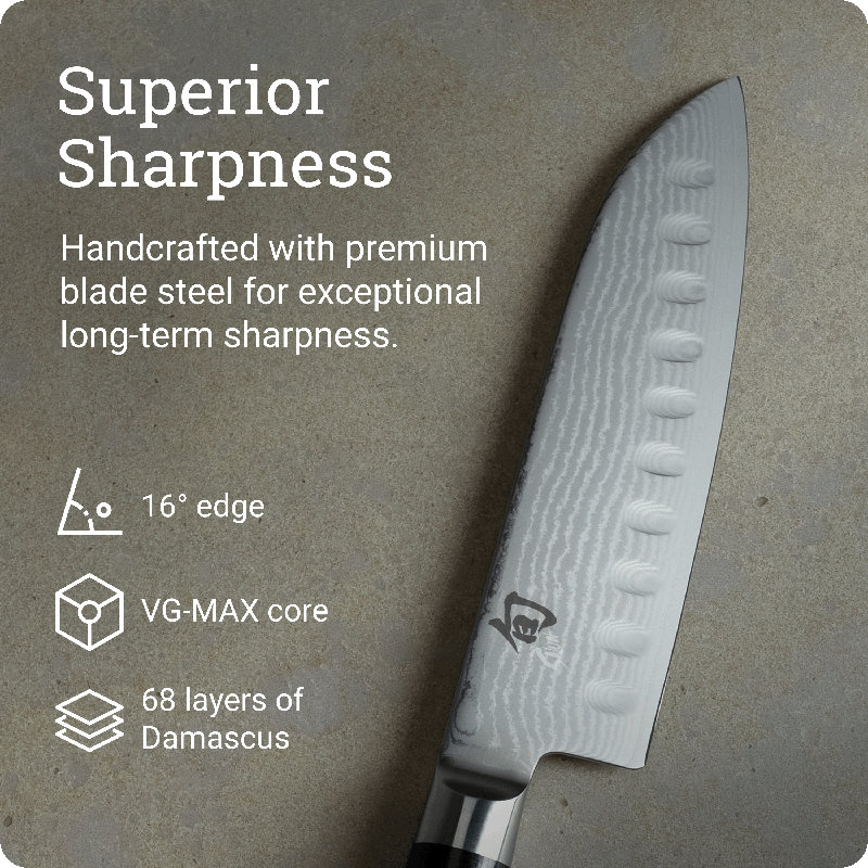 Classic 7'' L Santoku Knife, Right-Handed