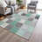 Machine Washable Indoor/Outdoor Xhevrie Mint Rug-1886447877