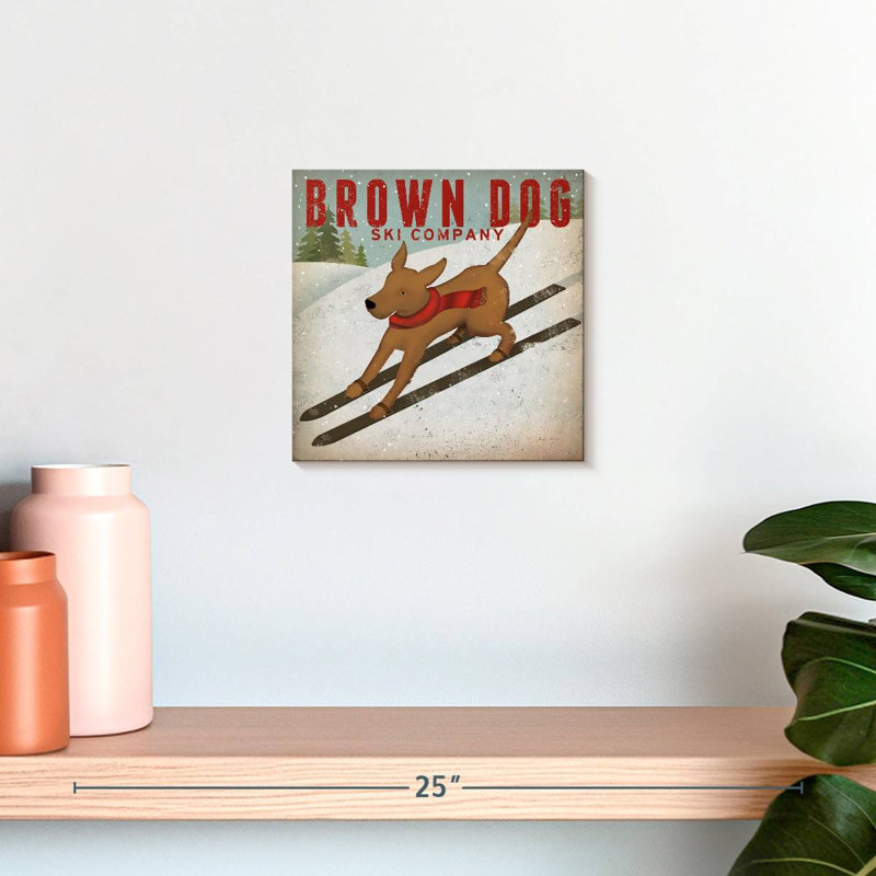 Brampt Brown Dog Ski Co, H 10 po x l 10 po