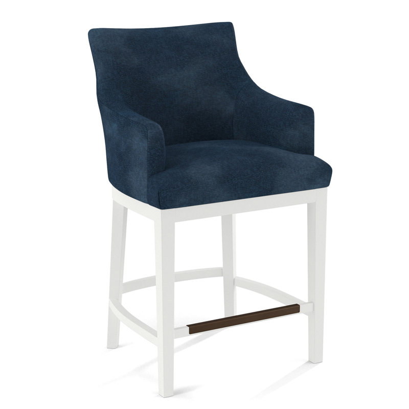 Upholstered Counter Stool, White, 61614-35