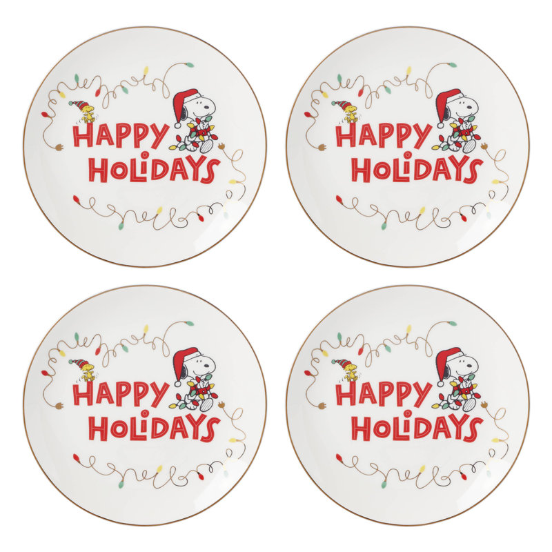Snoopy Christmas 12-Piece Dessert Set