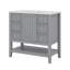 Meuble-lavabo 36 po avec lavabo, armoire de rangement moderne avec une armoire et trois tiroirs