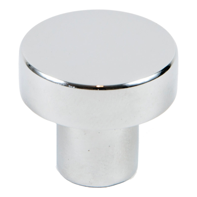 Poignée champignon de diamètre 1 1/8 po Modern, H 1,12 po x l 1,12 po x P 1 po, Chrome