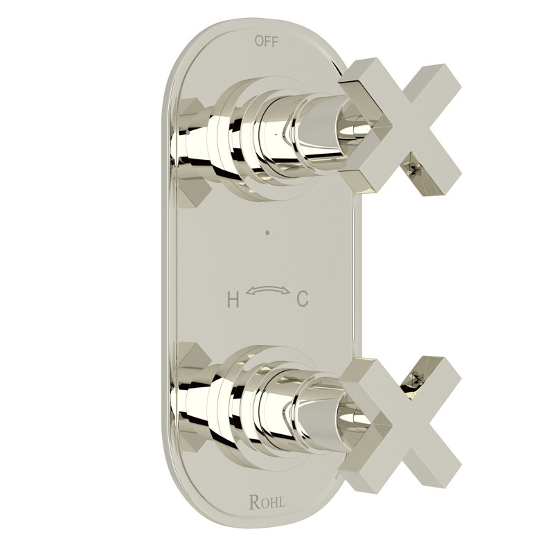 Lombardia® 1/2" Thermostatic Trim with Diverter, Polished Nickel
