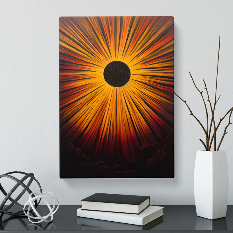 Ardara Sun Modern Art - Wrapped Canvas, 60cm H x 40cm W