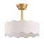Ventilateur de plafond en cage 18 po avec lumière et télécommande Boho, ventilateur de plafond doré avec lumière, ventilateur de plafond Coastal Chandelier pour chambre à coucher, salon, chambre de bébé