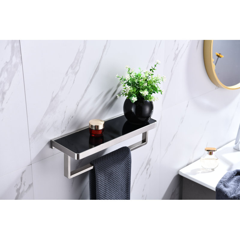 Porte-serviettes mural en acier inoxydable Ancika, Nickel brossé