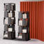 Bibliothèque standard noire en bois manufacturé moderne
