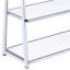 Bibliothèque blanche et chrome avec 6 tablettes