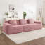 Modular 4 Seat Boneless Sofa With Deep Seating, Cloud Sectional Couch, Modern Design, Throw Pillows And Corduroy Fabric For Ultimate Comfort-1401637055-1401637053