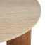 Table basse de salon en bois Cole et gris avec plateau en marbre beige