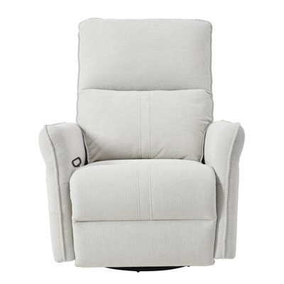 360° Swivel Rocker Recliner Chair,Swivel Nursery Rocking Chair w/Pull Ring,Glider Chair,Modern Rocking Swivel Recliner Chair for Bedroom,Living Room Chair Home Theater Seating