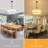 5 - Light 19.69''  Fabric Pleated Drum Chandelier-181783366