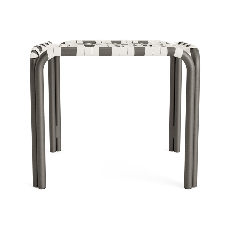 Kantan Outdoor Square Side Table, Mica, White Lite