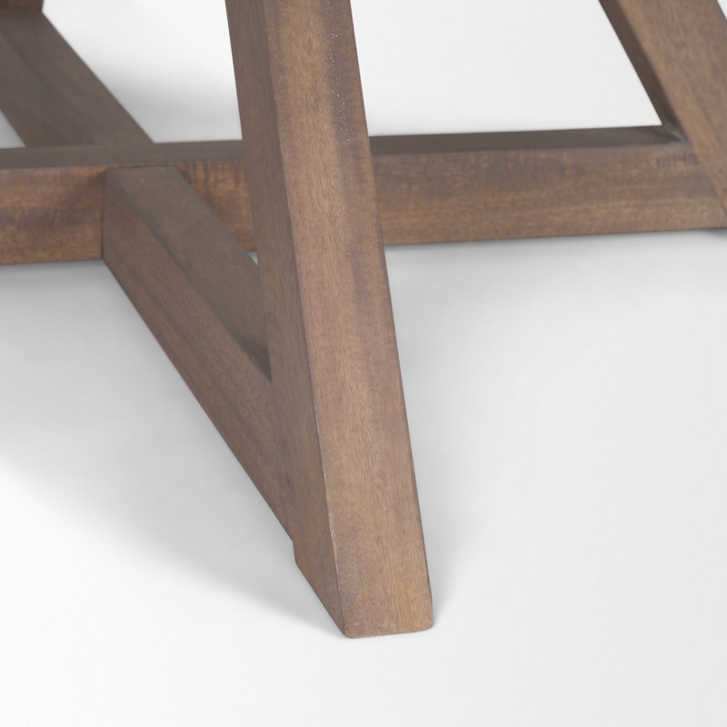 Persimmon Solid Wood Pedestal Dining Table, Light Brown, 29.5"H x 60"L x 60"W
