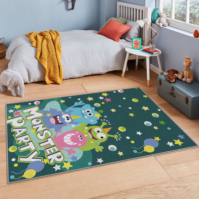 Tapis luxueux en polyester, 3,3 x 4,6 pieds | Tissu de velours 740 g / m², envers en feutre antidérapant, éponge stratifiée pour le confort | Antibactérien, lavable à la machine à 86 ° F | Imprimé numérique élégant pour la décoration intérieure