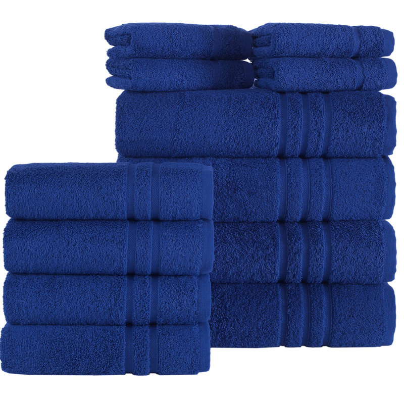 L'ensemble de serviettes de luxe 12 pièces comprend 4 serviettes de bain, 4 serviettes à main et 4 débarbouillettes