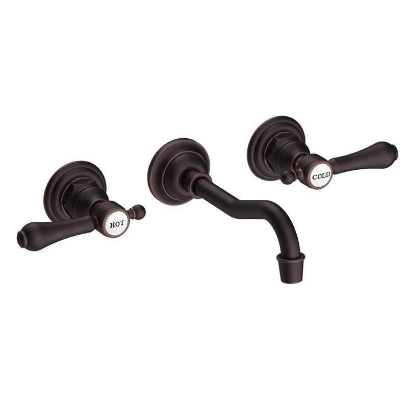 Chesterfield Wall Mount Bathroom Faucet, Venetian Bronze