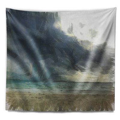 Tapisserie aquarelle «La mer avant la tempête»