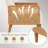 Upholstered Accent Chair With Rattan Arms And Solid Wood Legs-1886213425