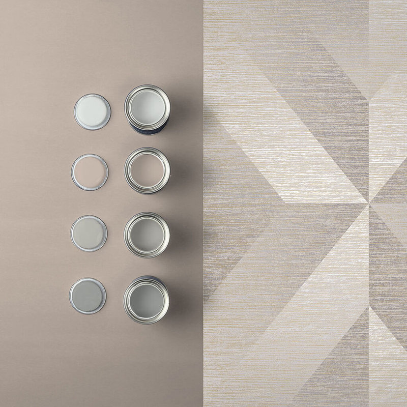 Atelier Geometric Metallic Wallpaper Double Roll