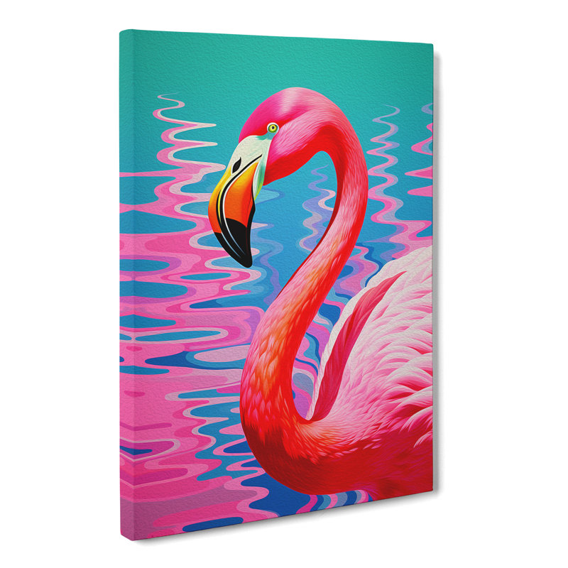 Flamingo No.3 - Print, 60cm H x 40cm W x 3cm D