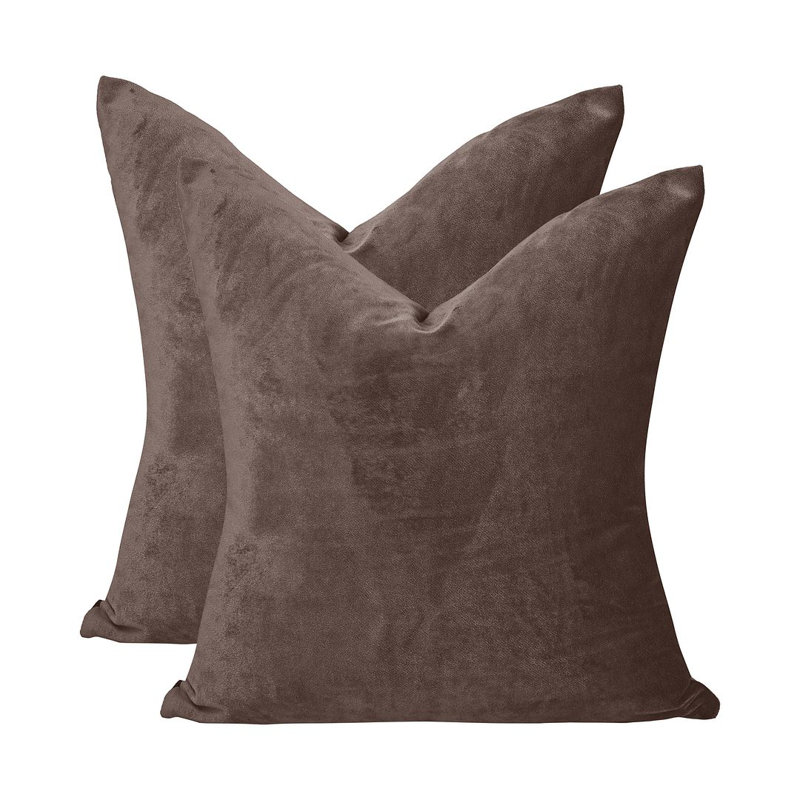 Matte Velvet Cushion Cover - 1 Pc, 66cm x 66cm, Pale Taupe