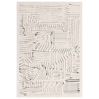 Alson Geometric Ivory/Charcoal Area Rug