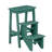  Wood 24.5 in. Folding Step Stool in Jadepool Green Finish-378673445