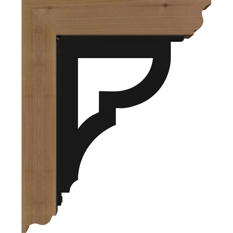 Support de fer triple Bradford, H 14 po x P 11 1/2 po, Cèdre rouge de l'Ouest l 3 1/2 po x T 2 po (lisse