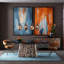 Artistas Blue Framed Painting