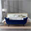 Repose-pieds rembourré en velours de style rétro avec banc 65 po Vintage-124822990-124822994