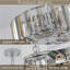 Lustre en cristal chromé 17 po