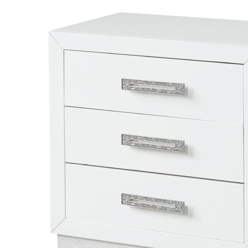 Vannida Nightstand in Milky White