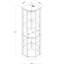 Vitrine lumineuse à 6 tablettes avec tablettes réglables en verre et dossier en miroir cerisier élégant-144220496