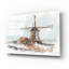 «Windmill Watercolor 1» par Ethan Harper, art mural en verre acrylique