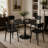 Modern Round Dining Table with Metal Base