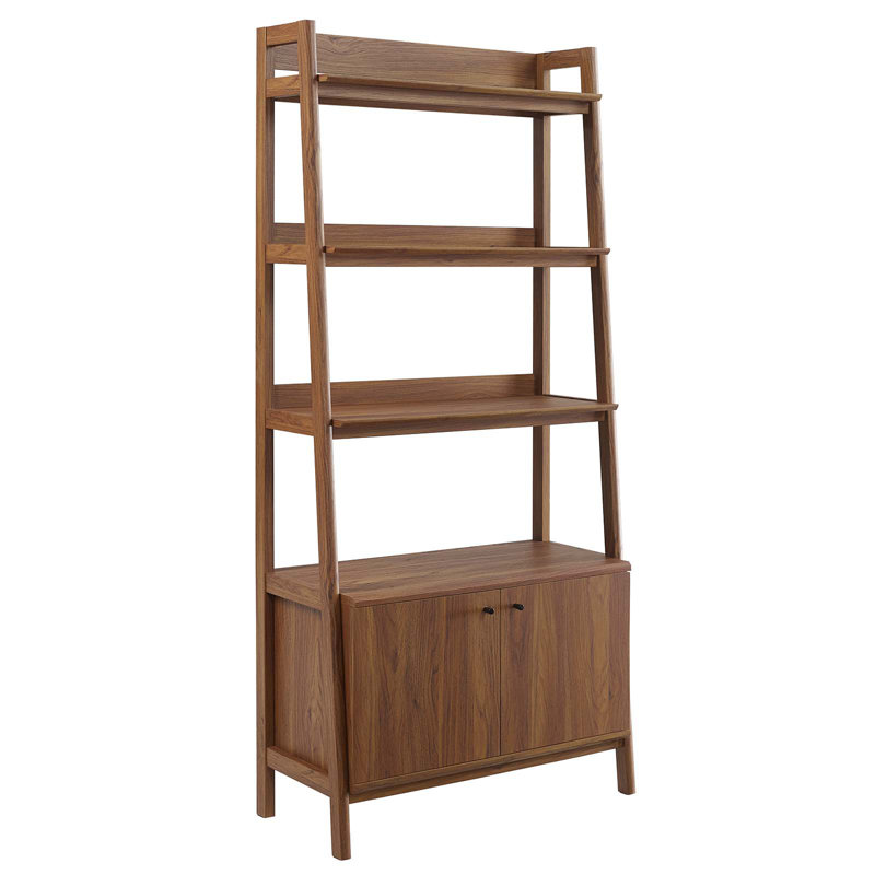 Modway Bixby 33" Bookshelf, Walnut
