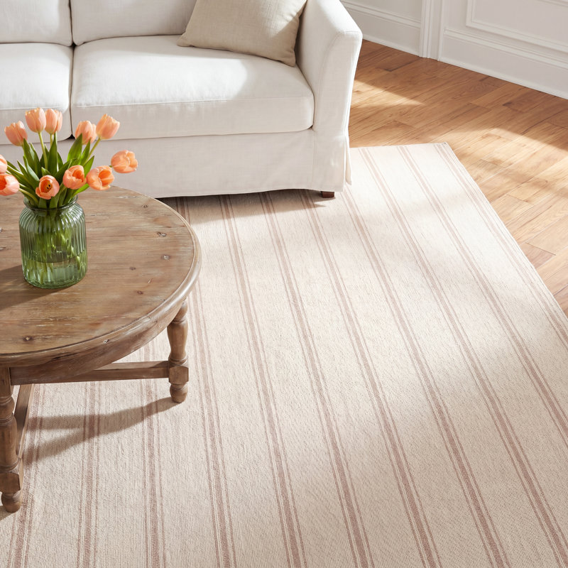 Laguna By Barclay Butera Handmade Indoor/Outdoor Striped Cream/ Beige, Rectangle 2' x 3'