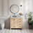 Flynt 37'' Single Bathroom Vanity with Carrara Marble Top-107370161